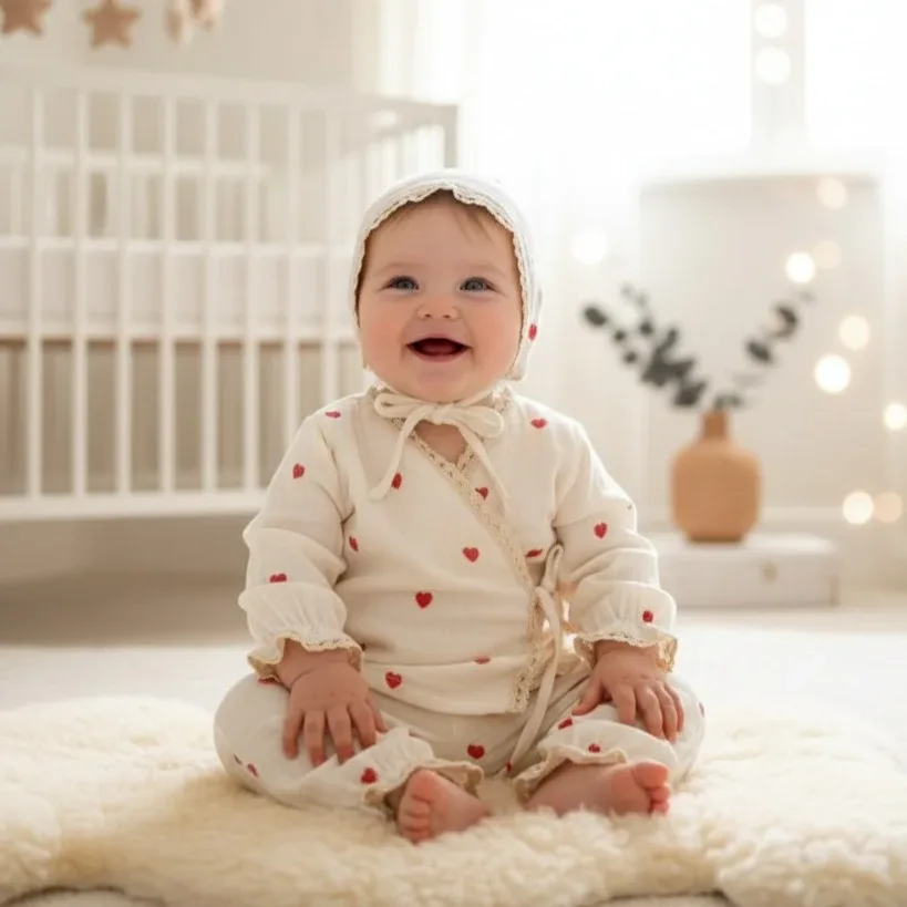 muslin-bebek-takim-kalp